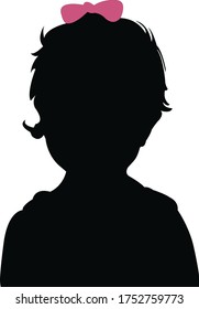 a baby head silhouette vector