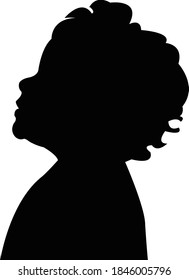 vector de silueta de cabeza de bebé