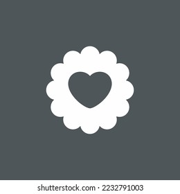 Baby heart chip quality vector illustration cut
