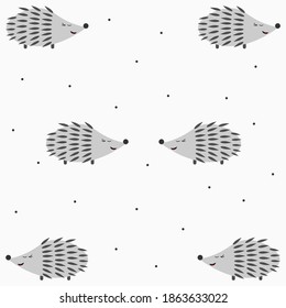 Baby hedgehog cute design. For fabrics, textile, vector illustration.