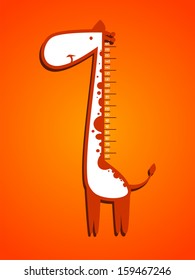 Baby height measure (vector in original proportions, 1:5)