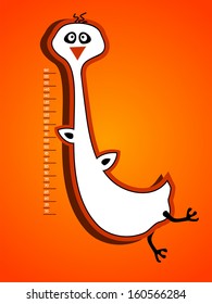 Baby height measure (vector in original proportions, 1:5)