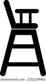 baby high chair icon. baby chair sign. flat style.