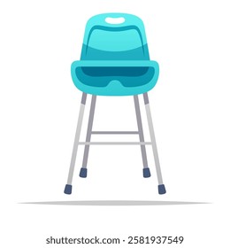 Baby high chair seat vector isolated illustration