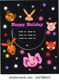 baby holiday greeting card,happy xmas,new year,birthday,purim.