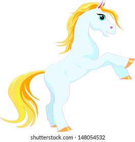 Baby horse / pony / foal. Element for design of cards, toys, clothes and other products for children. Vector illustration. Isolated