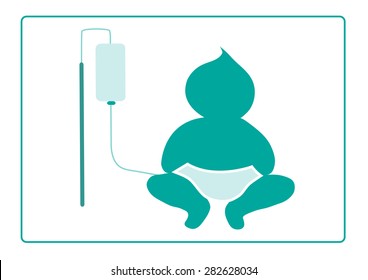 baby hospital,baby symbols,vector illustration