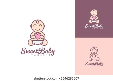 Baby Hug Heart Logo Design