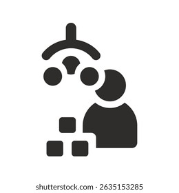 baby icon, child symbol, flat vector illustration on white background