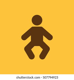 Baby icon. design. Child, kid, infant, babe, suckling, cheeper, babbie, Baby symbol. web. graphic. AI. app. logo. object. flat. image. sign. eps. art. picture - stock vector