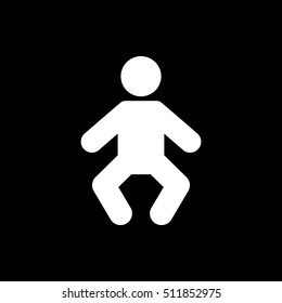 Baby icon. design. Child, kid, infant, babe, suckling, cheeper, babbie, Baby symbol. web. graphic. AI. app. logo. object. flat. image. sign. eps. art. picture - stock vector