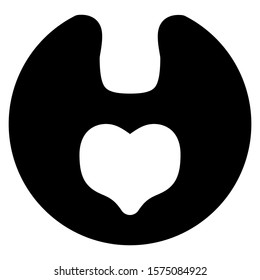 Baby Icon Design Solid Style Part 2 Bib