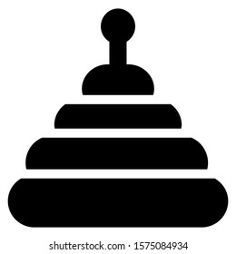 Baby Icon Design Solid Style Part 6 Pyramid Toy