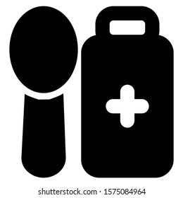 Baby Icon Design Solid Style Part 5 Medicine