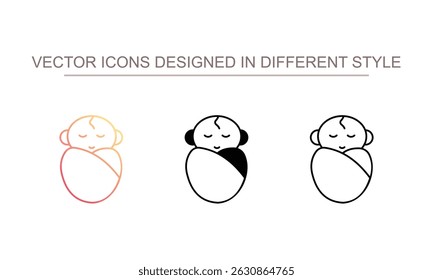Baby icon design with white background stock illustration