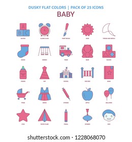 Baby icon Dusky Flat color - Vintage 25 Icon Pack