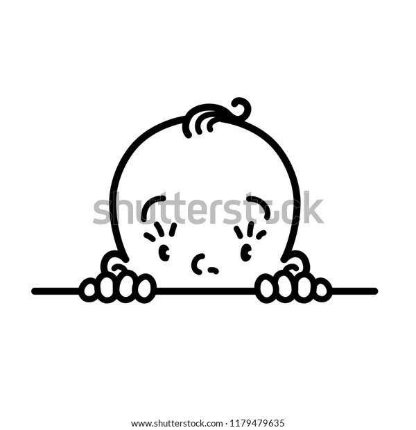 Baby Icon Face Small Boy Girl Stock Vector Royalty Free 1179479635