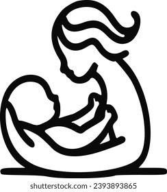 baby icon family mother care vector