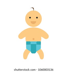 Baby icon in flat design