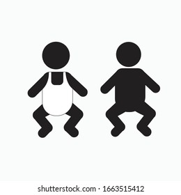 baby icon flat design vector