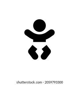 baby Icon. Flat style design isolated on white background. Vector illustration