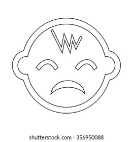 Baby icon Illustration sign design