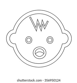 Baby icon Illustration sign design