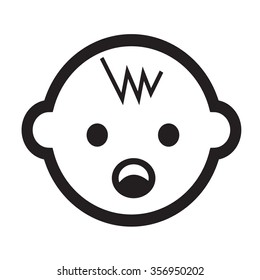 Baby icon Illustration sign design