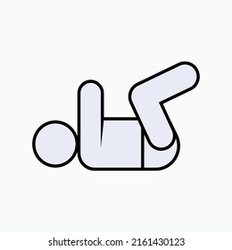 Baby Icon. Infant Symbol Within Line Art Style - Vector.