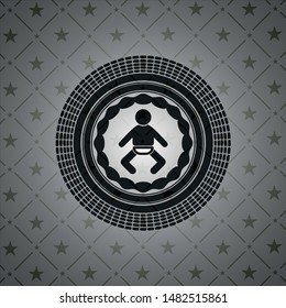 baby icon inside dark badge