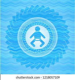 baby icon inside water badge.