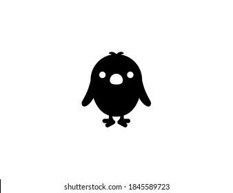 Baby Chick vector icon. Isolated chick illustration