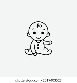 Baby icon isolated on white background