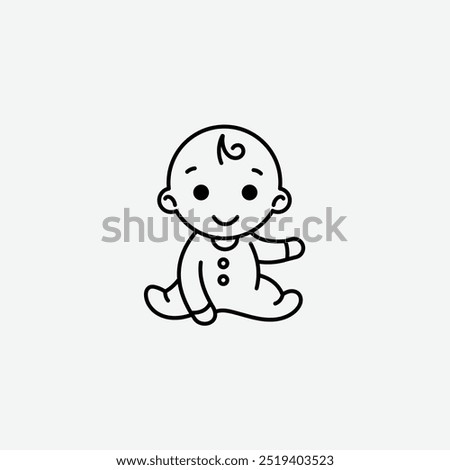 Baby icon isolated on white background