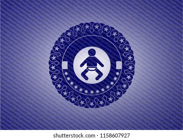 baby icon with jean texture