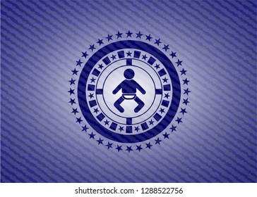 baby icon with jean texture