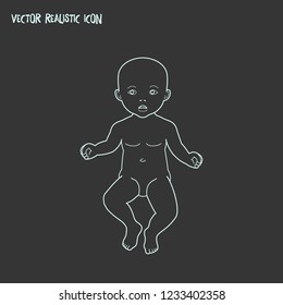 Baby icon line element. Vector illustration of baby icon line isolated on clean background for your web mobile app logo design.