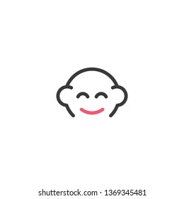 baby icon line logo vector symbol 