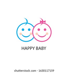 baby icon logo vector design
