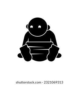 Baby Icon. New Born, Infant Symbol.