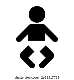 Baby icon nursery symbol isolated on a white background. Infant kid vector illustration. toddler sign.