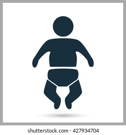 Baby icon on the background