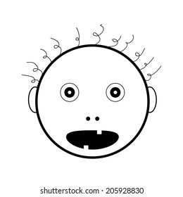 Baby icon on white background. Vector illustration.