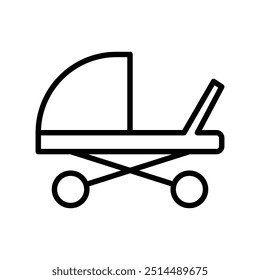 baby icon. Outline style design isolated on white background