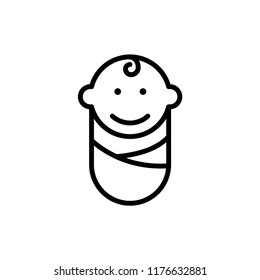 Baby Icon Outline Vector