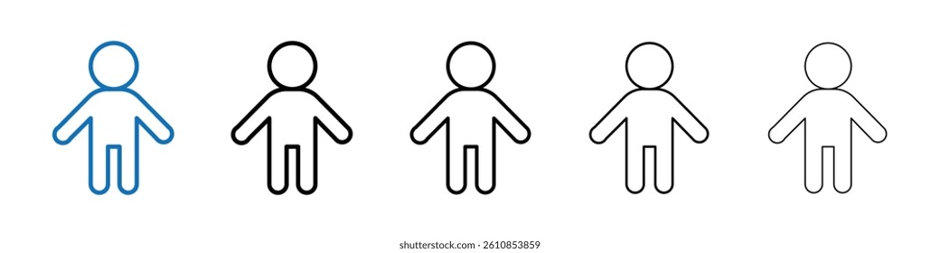 Baby icon Outline vector logo for web ui
