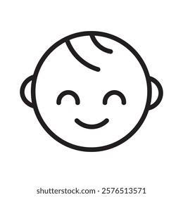 Baby icon Outline vector for web ui