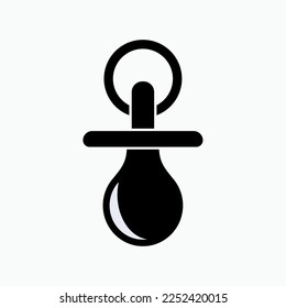 Baby Icon. Pacifier, Newborn Equipment  Symbol.