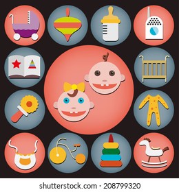 Baby icon set