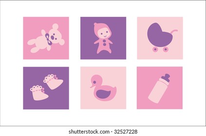 baby icon set